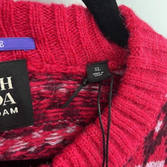 Scotch & Soda Cable Knit Fair Isle Pullover Sweater - Pink - XL - New with tags - Picture 4 of 7